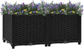 Raised BedGarden Bed Planter Planter Container Vegetable Flower Planter Outdoor Garden Bed Backyard Patio Lawn Balcony 31.5x15.7x15 Polypropylene