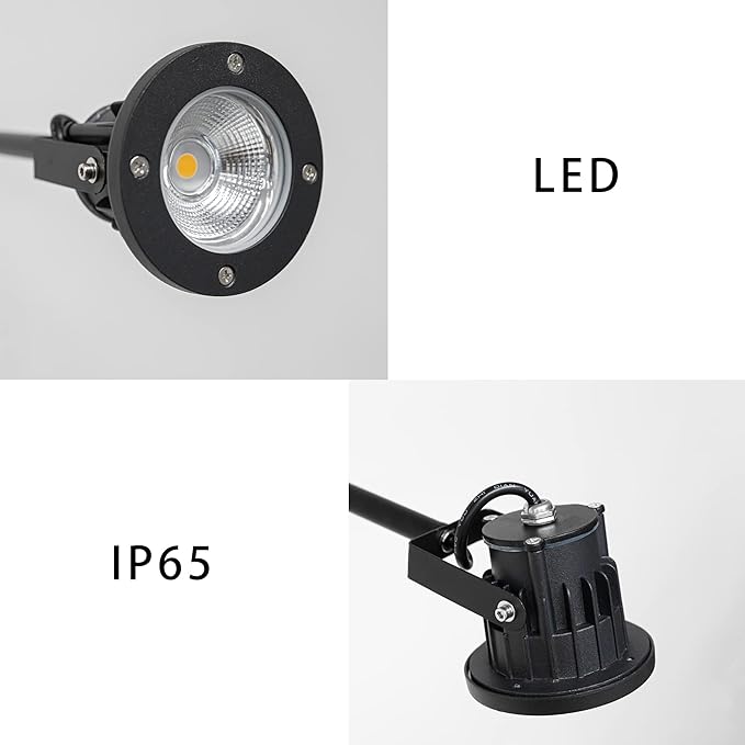 24 Hours Timer LED Lights Include Bracket Shop Signs Billboards Spotlights Waterproof Bending Lights Wall Courtyard Light 10W 3000K 9.84ft UL Plug Cord Security Lighting