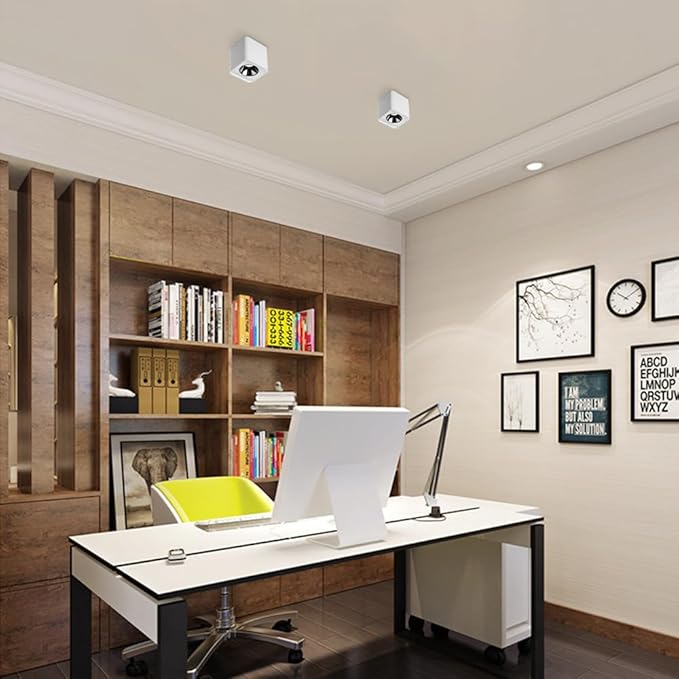 Spotlight White Square Flush Mount Spotlight 10w Downlight Accent Lamp AlumiExpression artistique m Housing Directio l Spotlights for Living Room Hallway Corridor