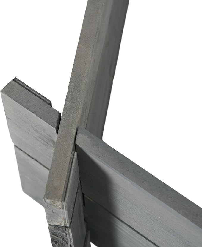 Outsunny Wooden Raised Garden Bed Hexagon Screwless Outdoor Planter Box Plants Vegetables Flowers Herbs 39 x 36 x 6 Gray