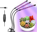 Grow Light Plant Lights for Indoor Plants3 Heads LED Grow Light with Full Spectrum &amp Red Blue Purple Spectrum for Indoor Plant Growing Lamp 3/9/12H Timer 9 Dimmable Levels (Three Head)