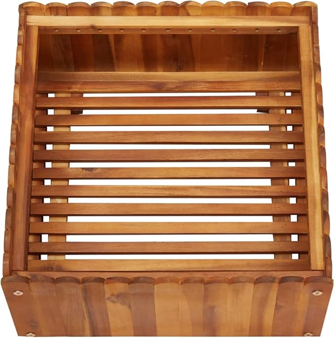 Garden Raised Bed PlanterGarden BedGalvanized Raised Garden BedPlanter Raised bedsGalvanized PlanterFlower Bed19.6x19.6x9.8 Solid Acacia Wood
