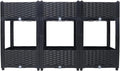 ZeHuoGe Planter Raised Beds Elevated Planter Garden Box with Drainage Plug Raised Garden Beds for Vegetable/Flower/Herb Outdoor Standing Beds Gardening (Black 47.2 Inch)