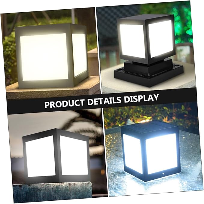 1Pc Solar Wall Light Durable Outdoor Landscape Lighting Easy Installation Solar Energy LED Light for Garden Patio Black