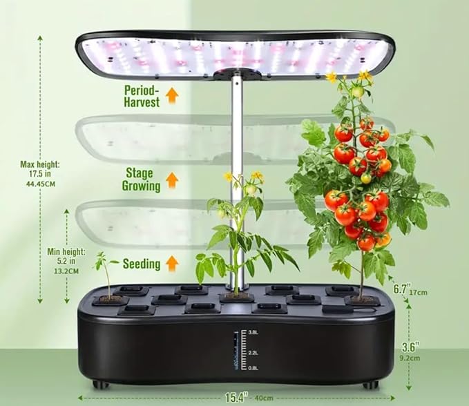 SEDLAV Hydroponic Indoor Garden Hydroponic System with LED Grow Light Hydroponics Growing System (2)