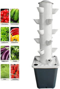 Hydroponics Growing System | 2/3/4/5/6 Layers Indoor Hydroponic Tower | Smart Aeroponic Herb Garden Vertical Hydroponic System for Gardening Lover (No Seed) (Grey 10 Holes)