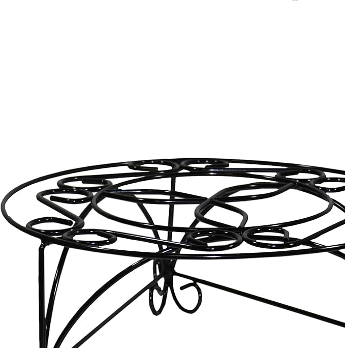 6.25 H Mosaic Metal Black Gold Plant Stand