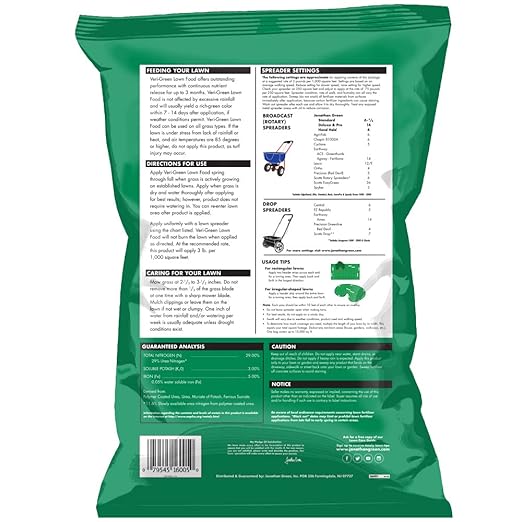 Jonathan Green (16005) Veri-Green Nitrogen Lawn Fertilizer - 29-0-3 Nitrogen Grass Fertilizer (15000 Sq. Ft.)