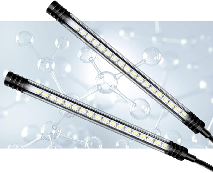 LED Grow Light for Indoor Plant 18W LED Auto ON/Off Timer Full Spectrum Plant Lights 4/8/12H Timing 5 Dimmable Levels for House Garden Hydroponics Succulent Growing (18W-Double Head)