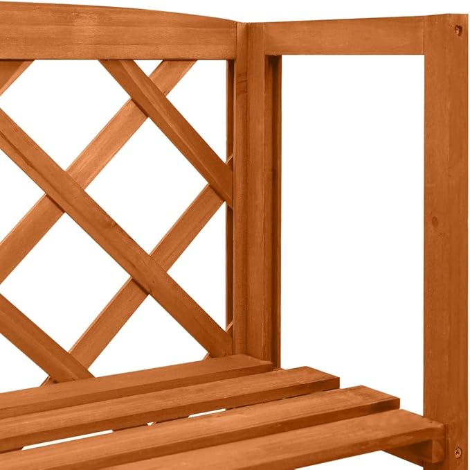 Trellis with 3 Shelves 21.6x11.8x55.1 Solid Fir Wood Planter Raised for Indoor Outdoor Garden Vegetables Flower Herb Plants Bed Elevated Wooden Box Stand for Backyard Patio BalconyBrown