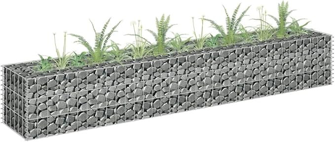 YAFF Gabion Raised Bed Galvanized Steel 70.9x11.8x11.8 (16.06lbs)