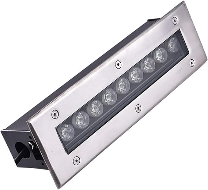 Ground LED Landscape Lights - Outdoor Buried Lights Led Recessed Ground Spotlight Rectangular Underground Light Outdoor Garden Floor Lamp Waterproof Path Lighting FloorGreen Light-9W