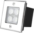 LED Square Underground Light - 4W Square Ground Landscape Light IP67 Waterproof Outdoor Buried Lights12/24V for Gardens Terraces Paths(Warm White Light12V)