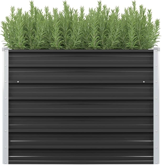 Garden Raised Bed Anthracite 139.4x15.7x30.3 Galvanised Steel