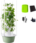 Hydroponic Growing Tower with Tank Vegetables Vertical Planter Tower Garden Kit with LED Light Automatic Timer for Gardening Lover9thfloor