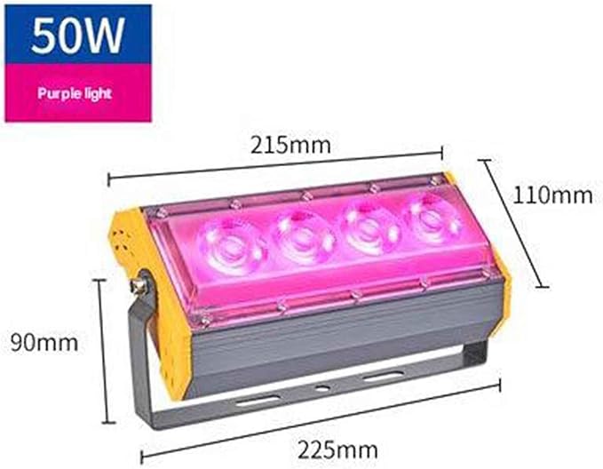 LED Outdoor Waterproof Floodlight Lighting Four-Eyed Courtyard Exterior Wall Advertising Spotlight Waterproof IP66Ground-Mounted Tree Light(White)