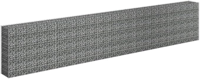 Gabion Raised BedOutdoor Garden Gabion Stone Basket Planter Raised Vegetable BedWire Basket Fencing Patio Decorative Fence for Outdoor Landscape Lawn Galvanized Steel 177.2x11.8x35.4