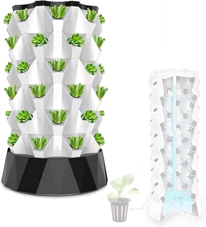 Hydroponic Grow Kit Hydroponics Vertical Grow Kit Tower Hydroponic Growing Kit Hydroponic Equipment Vertical Tower for Indoor Hydroponics Tower110cm