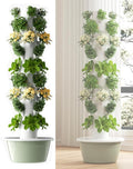 Hydroponics Growing20 Pods Indoor Vertical Garden Kit with LED Light Automatic TimerHydrating Pump Adapter Aeroponic Tower Garden for