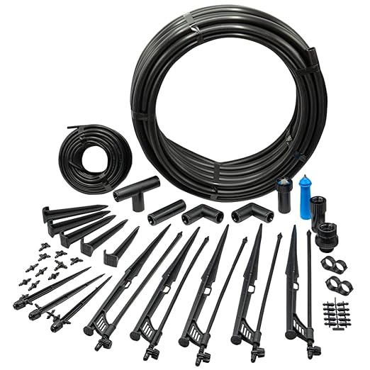 DIG SM50 Adjustable Micro Sprayer 46 Piece Kit for Gardens - Versatile and Efficient Watering up to 500 sq. ft.