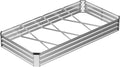 NEWBULIG 8x4x1ft Galvanized Raised Garden Bed Outdoor Metal Planters Box for Vegetables Flowers &amp Herbs Open Base Easy Assembly X-Shaped Bars