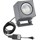 Kiven IP65 Waterproof LED Landscape Up Down Ligh Grey Square Decorative Spotlight Lamp with Plug-in Cord and Timer for Indoor Outdoor House Yard Step Statue LED Lawn Light (5W Warm White)