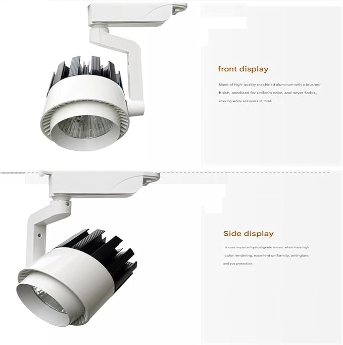 LED Track Light Clothing Store Spotlight Background Wall Showroom SpotlightS Surface-Mounted COB Track Lighting 20W 30W 35W(30wWarm White)