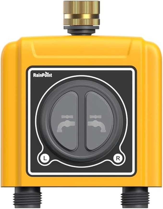 RAINPOINT WiFi Sprinkler Timer 2 Zone Smart Water Hose Timer 2 Outlet Only Without WiFi Hub Must Use with 2.4Ghz WiFi and TWG004WRF WiFi Hub (Lot Number After 202108)