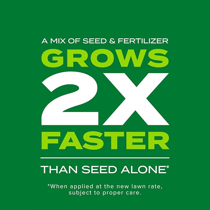 Scotts Turf Builder Rapid Grass Tall Fescue Mix - Combination Grass Seed and Fertilizer for Lawns Lawn Seed That Grows in Just Weeks 5.6 lbs.