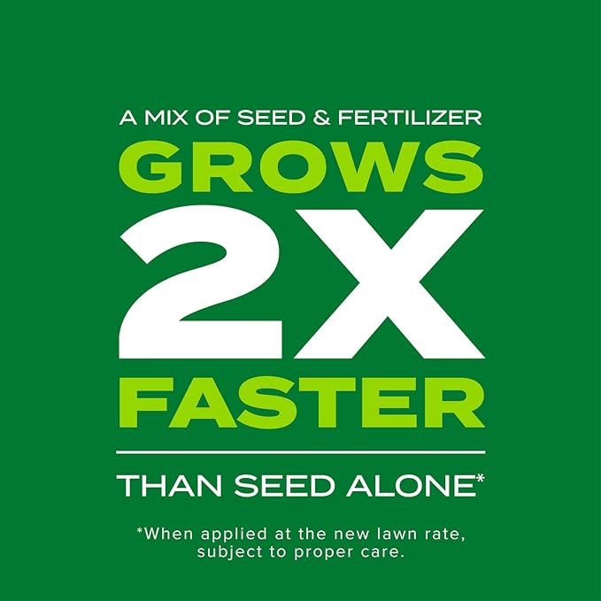 Scotts Turf Builder Rapid Grass Tall Fescue Mix - Combination Grass Seed and Fertilizer for Lawns Lawn Seed That Grows in Just Weeks 16 lbs.