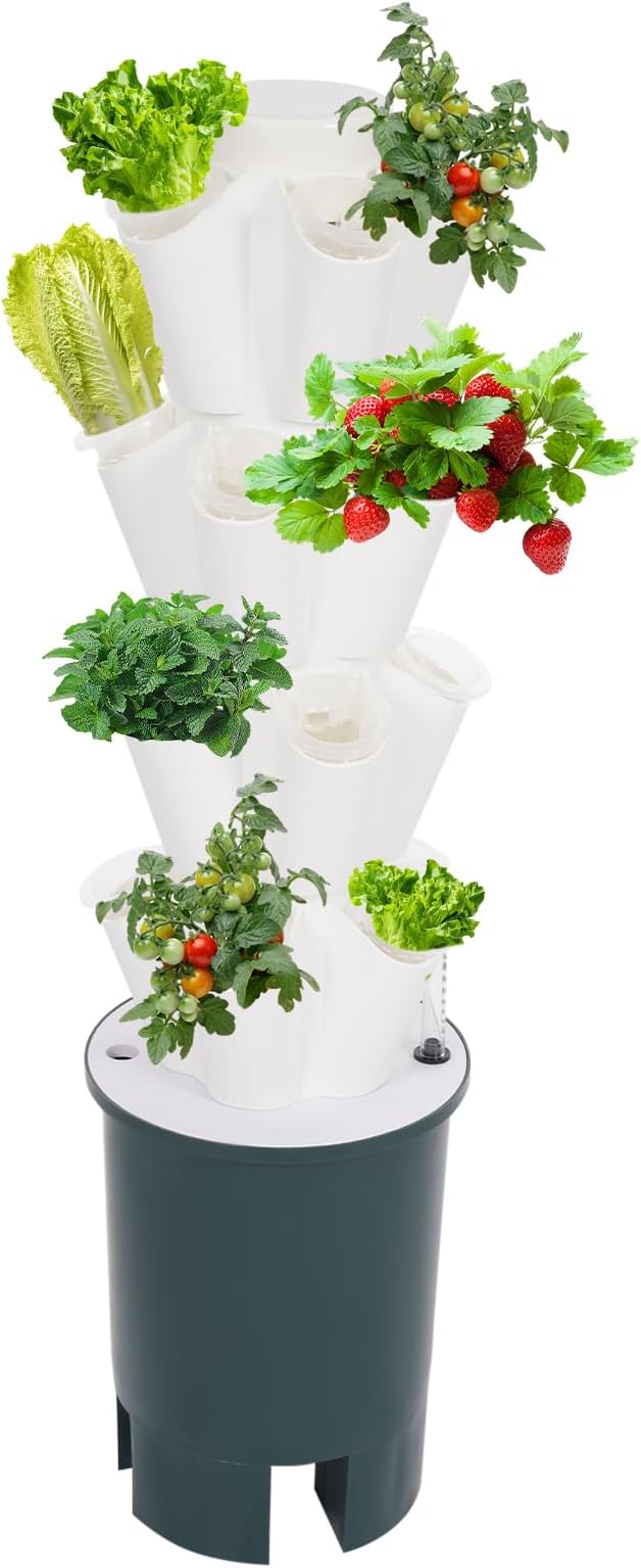 Hydroponics Growing SystemIndoor Garden4/10 Layers Growing Box KitMovable Vertical Plant Towerfor Gardening Lover (20)