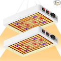 2PCS 500W Full Spectrum Grow Light with 312 Energy-Saving Lamp Beads Veg/Bloom Dual Modes 100-277V Universal Voltage US Plug Ideal for Seed GerminationHydroponicsVegetable/Flower Indoor Planting