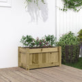 Raised Garden Bed Wooden Planter Box 23.6x12.2x12.2 Elevated Garden Bed for Patio Balcony Flower &amp Vegetable Garden Durable Pinewood Raised Planter Box for Outdoor Gardening