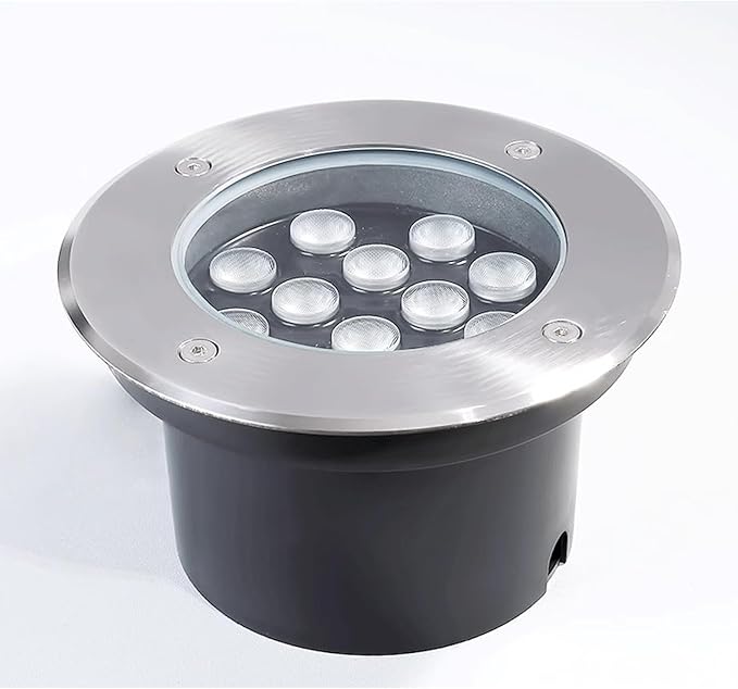 Low Voltage Well Light Outdoor Recessed Ground Lights IP66 Waterproof AC12/24V Embedded Round Spotlight for Pathway Patio Yard Landscape Light