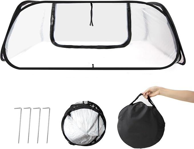 Garden Row Accelerator Plants Cover 45 x 22 x 16 Garden Covers for Raised Beds Waterproof Insect Bird Barrier Plant Net Cage for Protecting Fruits Vegetable Seedlings Row (1 Pc)