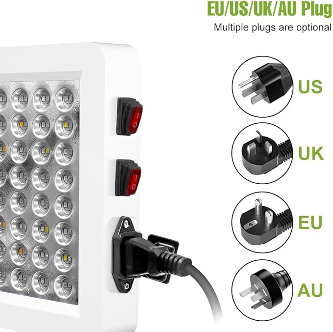 500W Full Spectrum LED Plants Growth Lights UV IR Indoor Seeds Fill Lamps Veg/Bloom Modes Dimmable Greenhouse Tent Hydroponic Lighting 100-277V for Gardening Succulent Cactus Bonsai wtih Hook US Plug