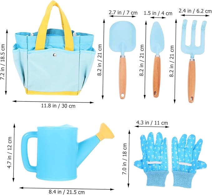 GALPADA 1set Boy Girl Gardening Tools Set Planting Tools for Boys and Girls Including Rake and Shovel Lightweight Outdoor Gardening Activities for and