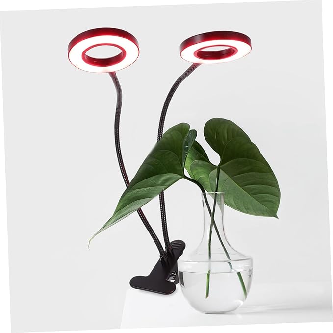 Led Plant Growth Lamp Seed Starting Grow Lights Dual-Head Clamp Light Indoor Greenhouse Lighting