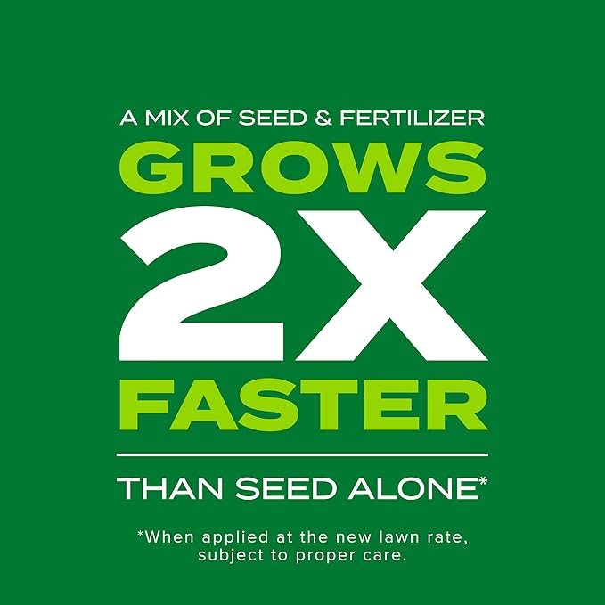 Scotts Turf Builder Rapid Grass Sun and Shade Mix Combination Seed and Fertilizer Grows Green Grass in Just Weeks 2.4 lb.
