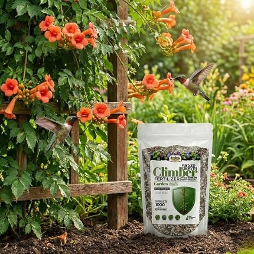 Old Cobblers Farm™ Wicked Growth Climbers &amp Vines Fertilizer – Helps Fast-Growing Vines and Climbers Reach New Heights with Colorful Blooms (5 lbs | 10 lbs | 15 lbs | 20 lbs) (15 lbs)