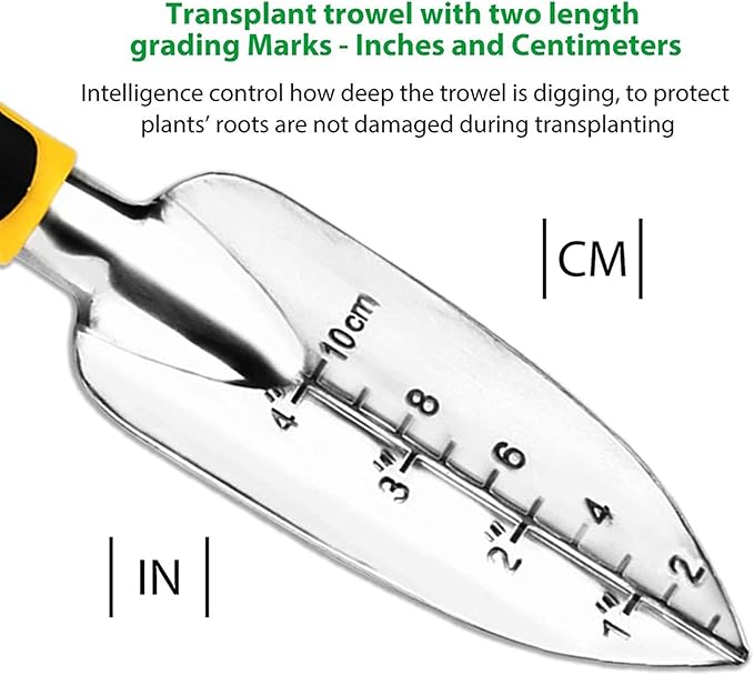 Gardening Tools Set Garden Tool Set 4PCS of Rust-resistant Stainless Steel Heavy-duty Gardening Kit Including Hand Shovel Pipette Shovel and Cultivator Hand Rake With Soft Rubber Non-slip Ergonomi