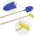 FixtureDisplays® Kids Garden Tool Set 28 Long Toy Rake Shovel Hoe and Leaf Rake Reduced Size 4-Piece 15210-SHOVEL+7-Tooth RAKE-NF