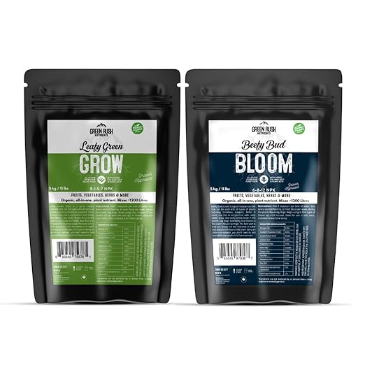 Organic Veg to Harvest Double Pack – Indoor &amp Outdoor Fertilizer for Leafy Greens Vegetables Herbs &amp More – Grow &amp Bloom Combo (5000g - 32 Plant)