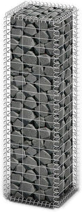 Gabion Basket with Lids Galvanized Wire 39.4x11.8x11.8Gabion Raised Bed Gabion Cages Basket Steel Woven Gabion Net for Backyard Garden -AA