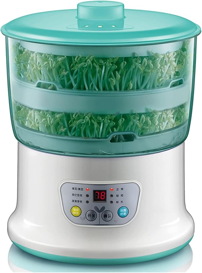 Bean Sprouts Machine Large Capacity Automatic Intelligent Germination Machine PTC Temperature Controller 360 Degree Sprinkler