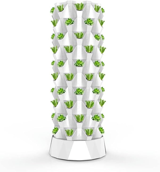 Hydroponic Tower Grow Kit Vertical Grow Tower with Hydrating Pump Timer Adapter for Indoor Fruits and Vegetables8Layers//1pc (8layers