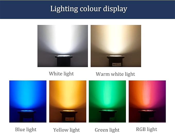 LED Waterproof Underground Light Garden Landscape Lights AC85-110V Well Lights for Driveway Deck Patio Yard Outdoor Lighting Fixture 5 Colors