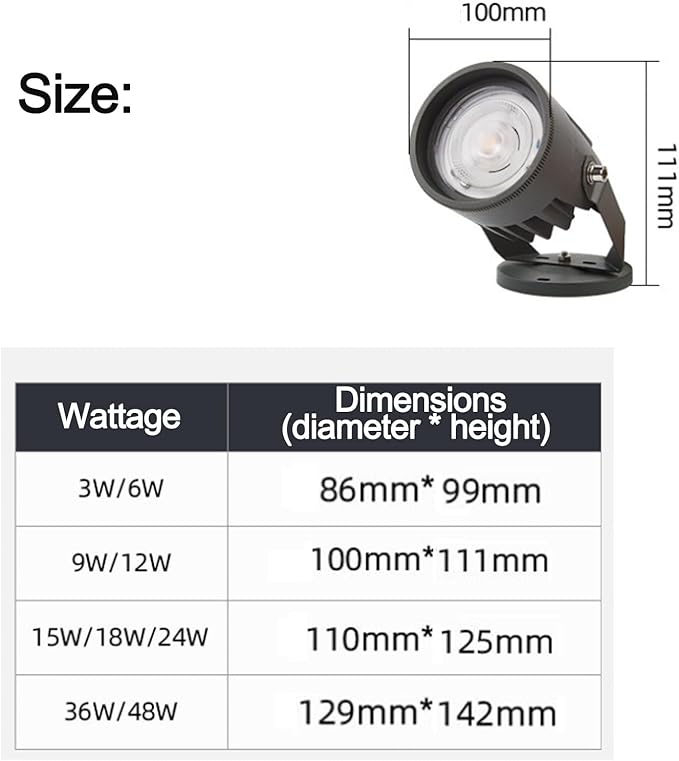Outdoor Spotlight - LED Landscape Decorative Lights 220V Spotlight Led Beam Light IP67 Waterproof Garden Villa Landscape Tree Floodlight Rotation Spotlights(Yellow Light9W)