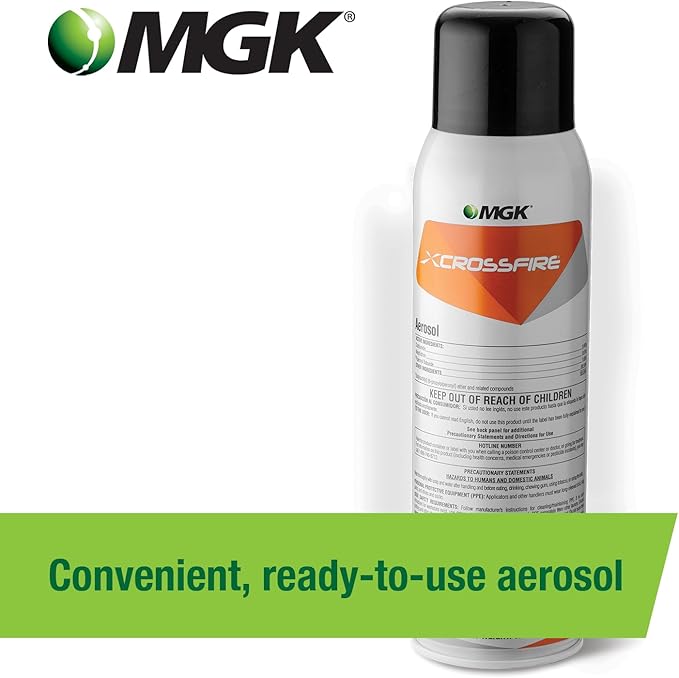 MGK Crossfire® Aerosol | Insecticide Spray | Indoor Bed Bug Killer | for Long-Lasting Bed Bug Control | 17 Ounce Can