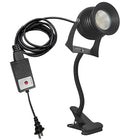 Kiven IP65 Waterproof LED Landscape Up Down Ligh Black Decorative Spotlight Lamp with Plug-in Cord and Timer for Indoor Outdoor Yard Plants Mini LED Lawn Light (7W Warm White)